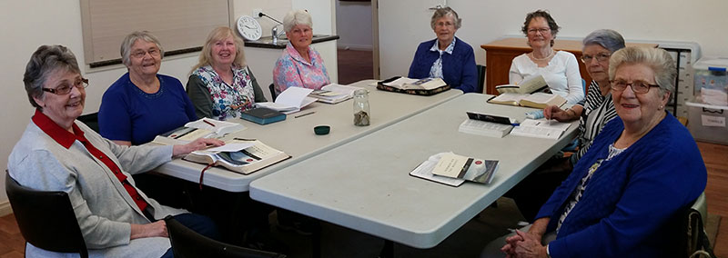 A group of ladies meeting for a bible study